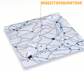 3d view of Hradište pod Vrátnom