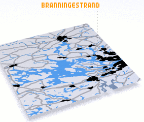 3d view of Bränningestrand