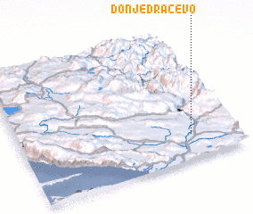 3d view of Donje Dračevo