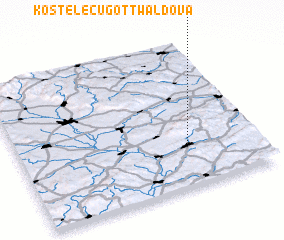 3d view of Kostelec u Gottwaldova