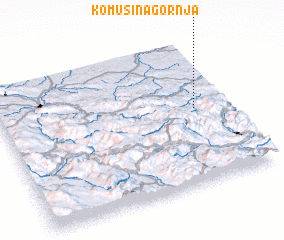 3d view of Komušina Gornja