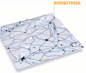 3d view of Horná Streda