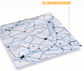 3d view of Dlhá nad Váhom