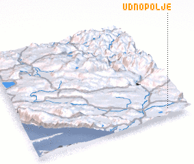 3d view of Udno Polje