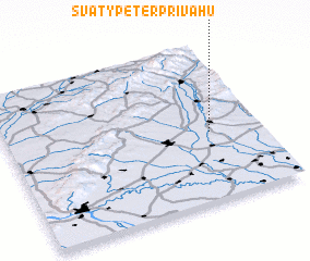 3d view of Svätý Peter pri Váhu