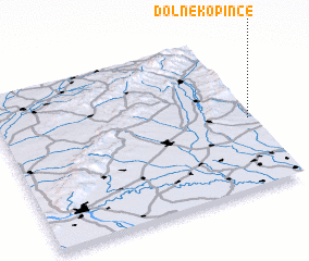 3d view of Dolné Kopince