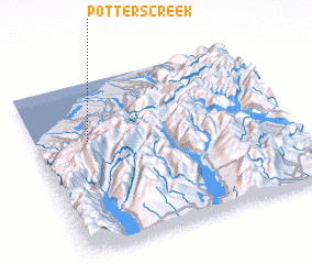 3d view of Potters Creek