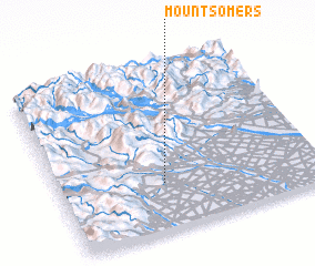 3d view of Mount Somers
