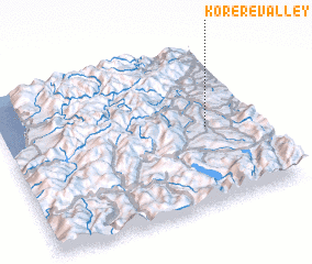 3d view of Korere Valley