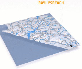 3d view of Baylys Beach