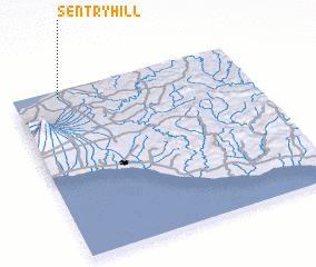 3d view of Sentry Hill