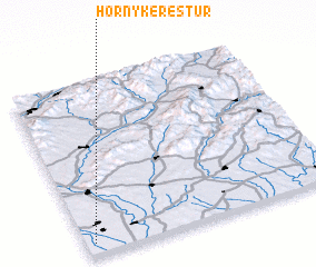 3d view of Horný Kerestúr