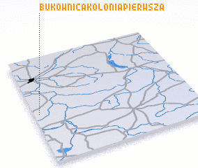 3d view of Bukownica Kolonia Pierwsza