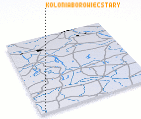 3d view of Kolonia Borowiec Stary