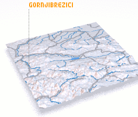 3d view of Gornji Brezići