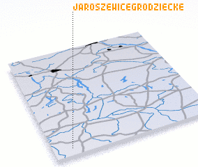 3d view of Jaroszewice Grodziecke