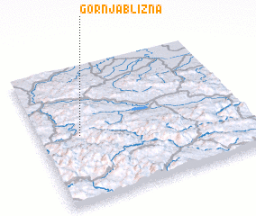 3d view of Gornja Blizna