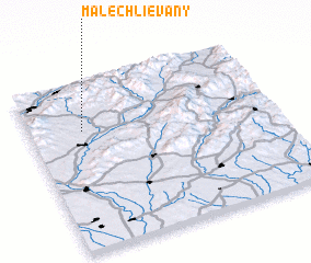 3d view of Malé Chlievany