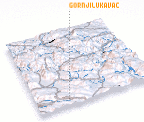 3d view of Gornji Lukavac