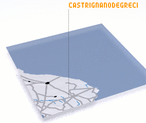 3d view of Castrignano deʼ Greci