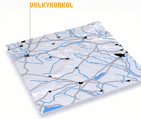 3d view of Veľký Konkoľ
