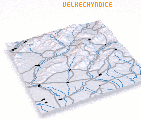 3d view of Veľké Chyndice