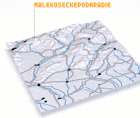 3d view of Malé Košecké Podhradie