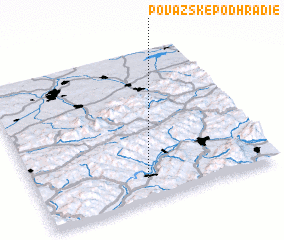 3d view of Považské Podhradie