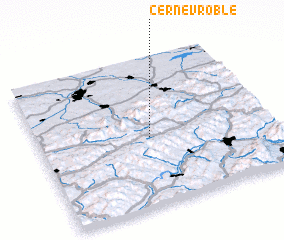 3d view of Černé Vroble