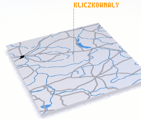 3d view of Kliczków Mały