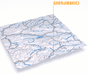 3d view of Gornji Bakići