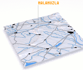 3d view of Malá Mužla