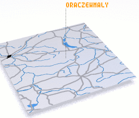 3d view of Oraczew Mały