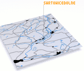 3d view of Sartowice Dolne