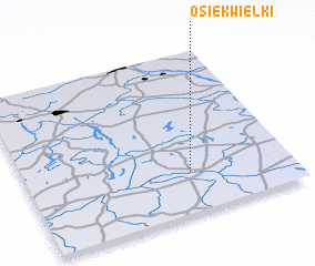 3d view of Osiek Wielki