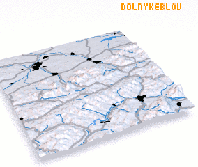 3d view of Dolný Keblov