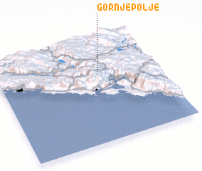 3d view of Gornje Polje