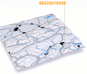 3d view of Brezový Dvor