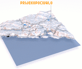 3d view of Prijeko Počivalo