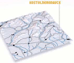 3d view of Kostolné Moravce