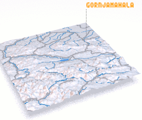 3d view of Gornja Mahala