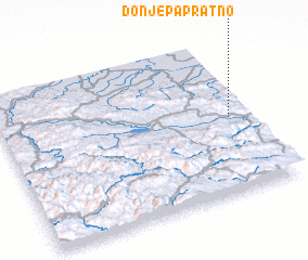 3d view of (( Donje Papratno ))