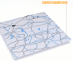 3d view of Świnice Warckie