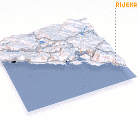 3d view of Rijeka