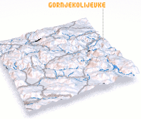 3d view of Gornje Kolijevke