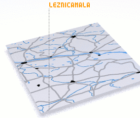 3d view of Leżnica Mała