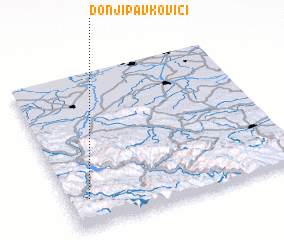 3d view of Donji Pavkovići