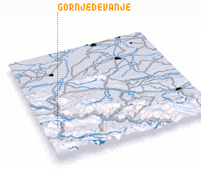 3d view of Gornje Ðevanje