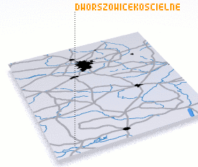 3d view of Dworszowice Kościelne