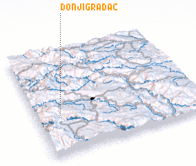 3d view of Donji Gradac